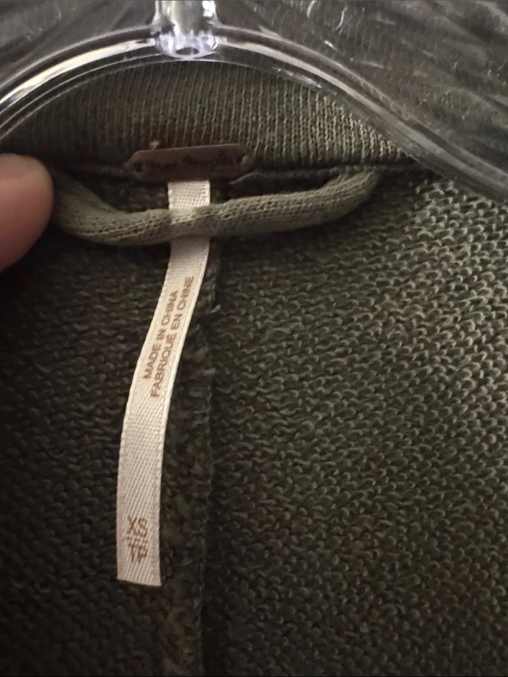 Free People Olive Green Long Distressed Blazer Jacket